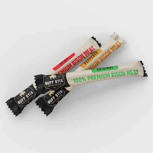 Buff Stix...Lean, Delicious, Buffalo Strong. Design by Studio 135+