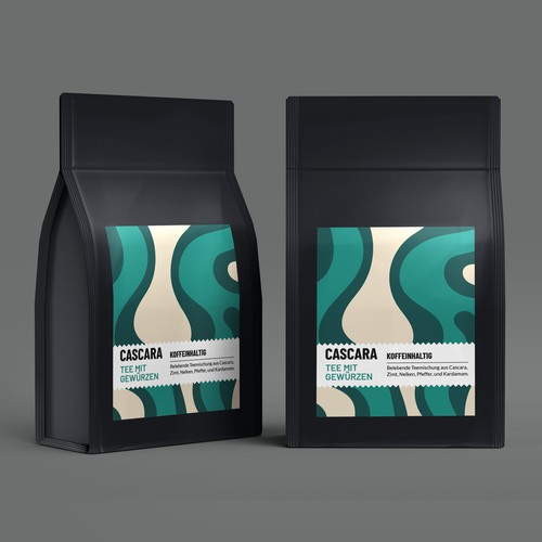 Cascara tea label Design by Experiva