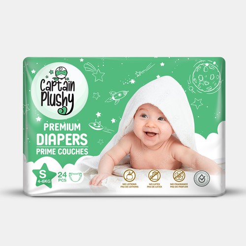 Packaging for playful baby diapers brand Design by Rajith Shantha