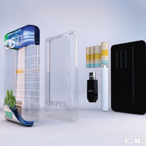 ►►► Sleek & Cool package design for new E-cig box Design by klaudius
