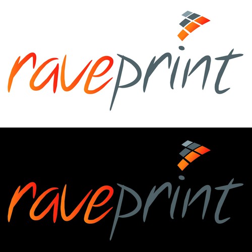 logo for Rave Print Design by illore