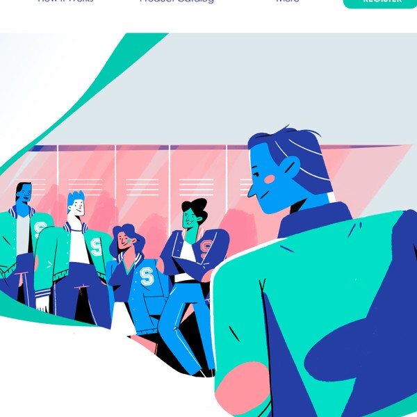 Landing page "The Future of School Apparel"