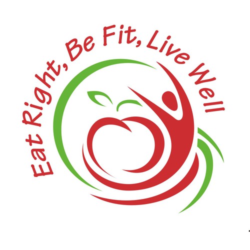 Design by T-Design titled "Eat Right, Be Fit, Live Well: logo must represent this slogan"