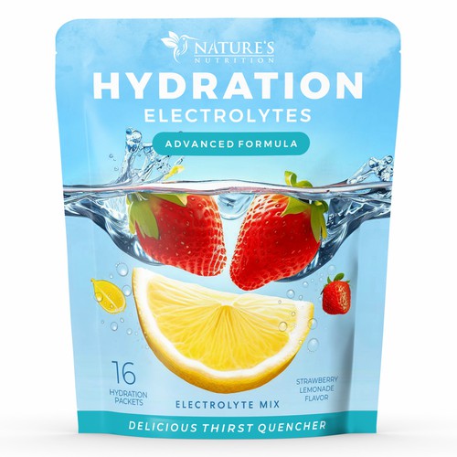 Refreshing Hydration Electrolytes Design Needed for Nature's Nutrition Design by GenScythe