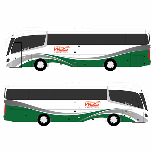 Charter Bus Graphics Incorporating Company Logo Competition-ontwerp door ezesol™