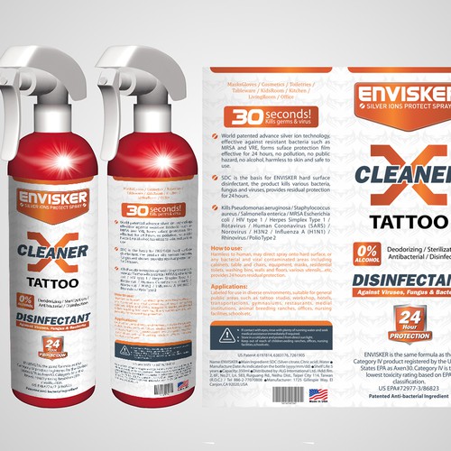 Design di The cleaner product label di atensebling