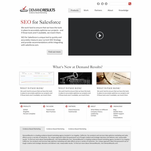 website design for DemandResults Réalisé par RHD™