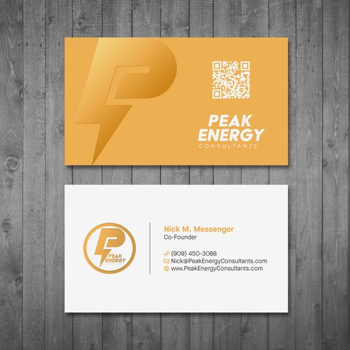 Modern Business Card Design for Electric Energy and Solar Company Design by Tcmenk