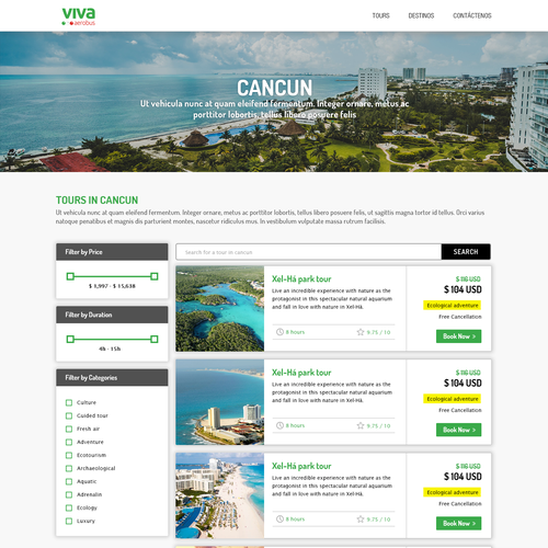 Airline website tour section Design by ayevee