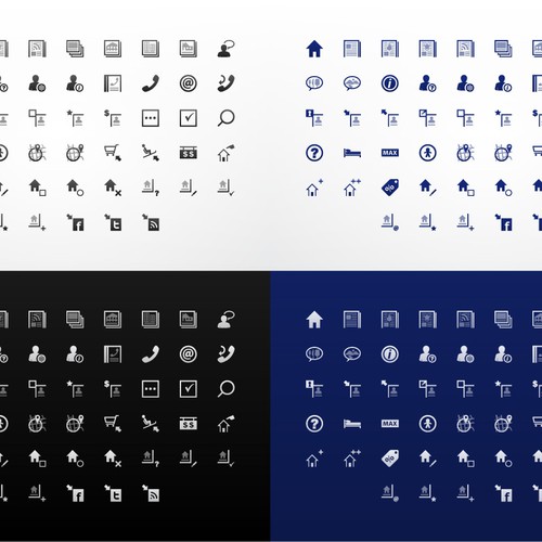 FAST TRACK Clean & Simple Icons, Holiday/Accommodation site