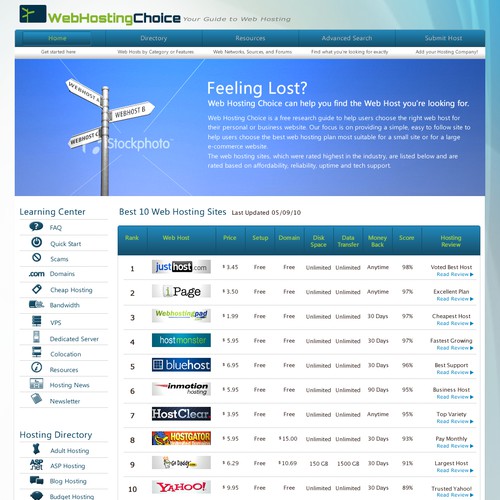 Redesign WebHostingChoice.com Design by peds