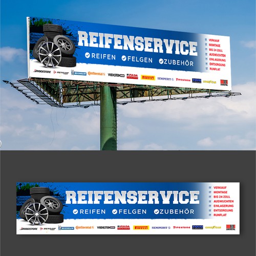 Werbebanner inkl Gestaltung mit REIFENSERVICE BAR-05 