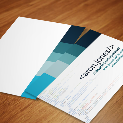 Create an elegant business card for an entrepreneurial hacker Design by BXG