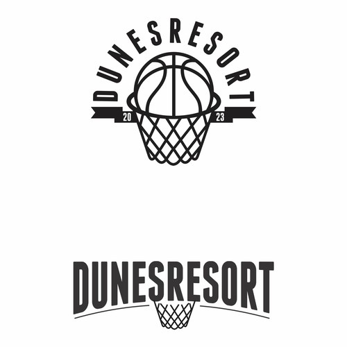 DUNESRESORT Basketball court logo. Diseño de WeCreative™