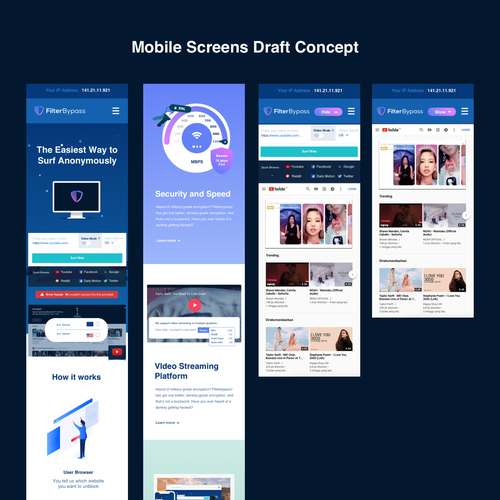  page design for proxy site ( FilterBypass.me )  page design contest