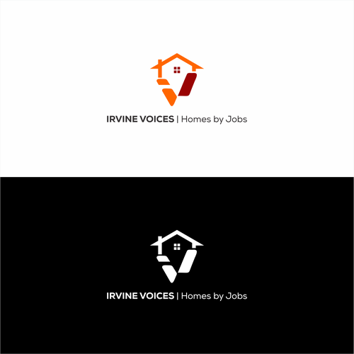 Irvine Voices - Homes for Jobs Logo Design by moncral