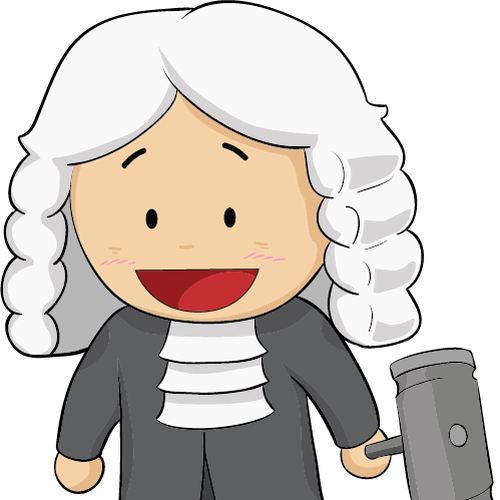 Create a kid-friendly Judge character to be made into a plush toy! Design by gabug