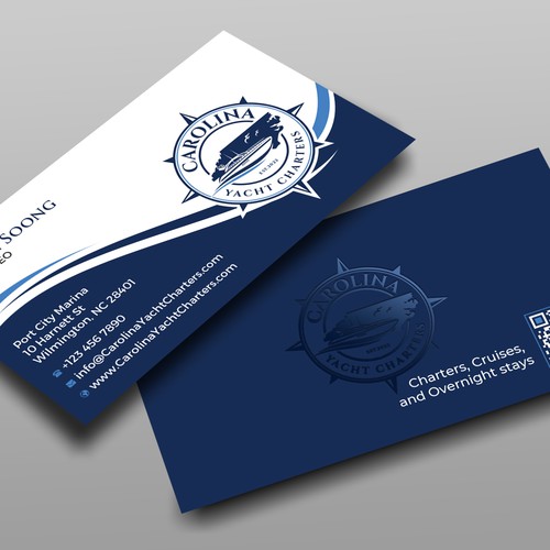 Carolina Yacht Charters Business Card Design réalisé par Brandmaker artist