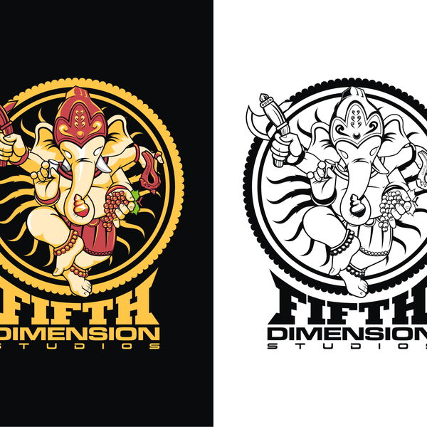Ganesha logo mascot for martial arts studio.