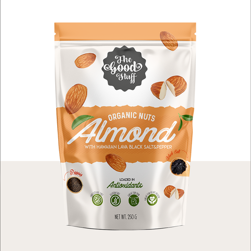 Design a standout packaging for a Nuts & Seeds Standee Pouch Design by kubrart