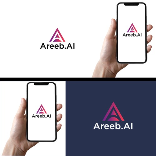 interactive visual bot that uses ai to talk to people, areeb is an Arabic female name Design von Md Abu Jafar