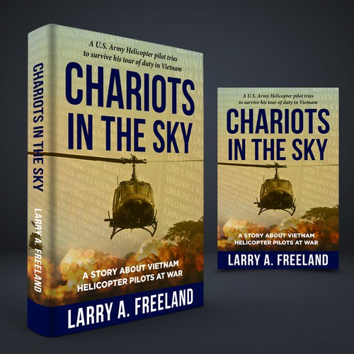 Create a powerful book cover design about American helicopter pilots at war during the Vietnam era. Design by Arthur Angelo