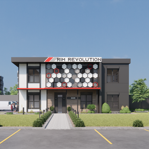 Modern Industrial / Flex Building Facelift Design by Muzaena