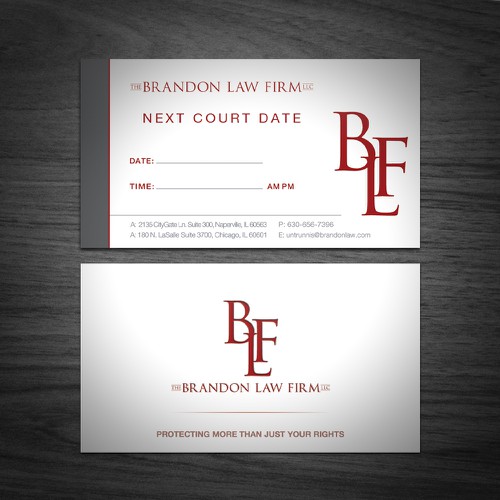 Create the next stationery for The Brandon Law Firm LLC  Réalisé par Mili_Mi