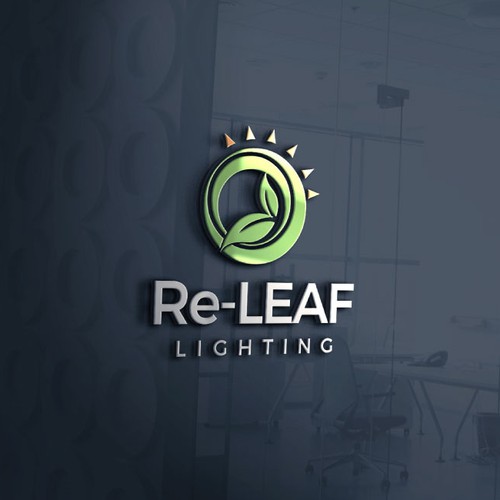 Re-LEAF Lighting logo Diseño de Eeshu