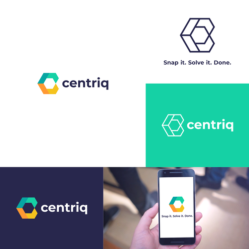 Centriq logo Design by oink! design