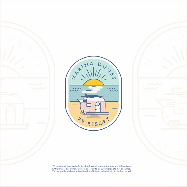 Happy design for a RV rental on the beach