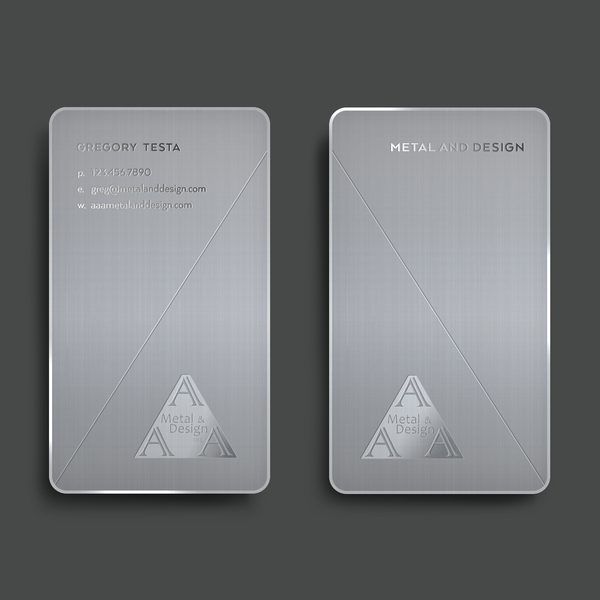 Metal business cards