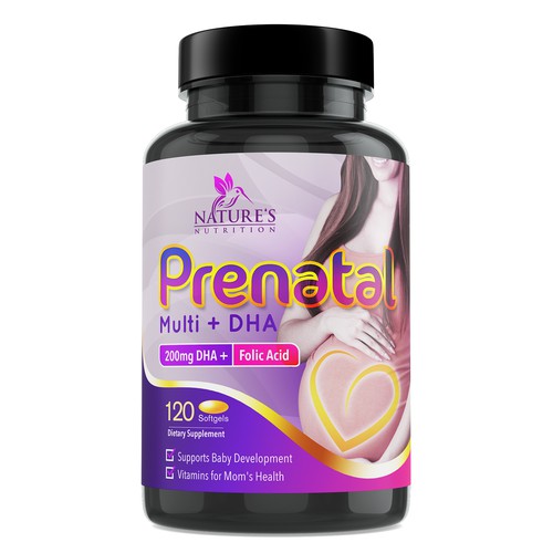 Prenatal Vitamins Label Design needed for Nature's Nutrition Réalisé par ted181 dexign