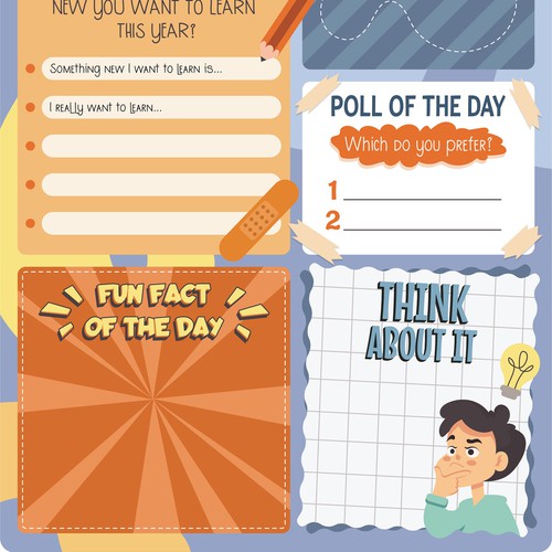 Design a worksheet template for children's activity book Design by EduardC.