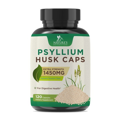 Natural Psyllium Husk Capsules Design needed for Nature's Nutrition Design by EsoWorld