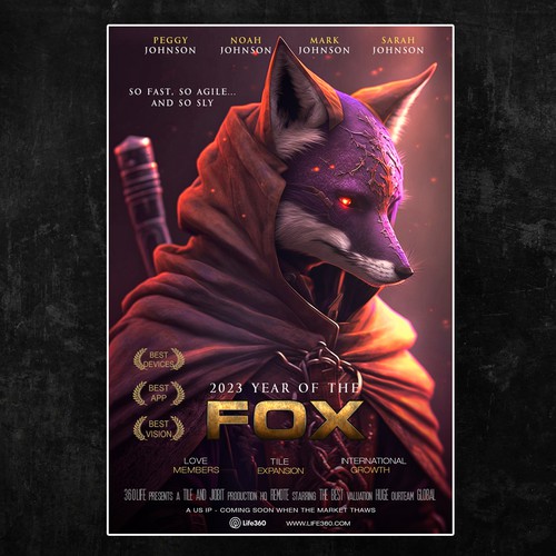 Life360 2023 Year of the Fox Poster Design by SalarSeif