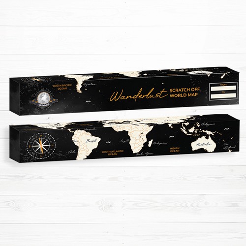 Designs | box design for scratch off world map | Product packaging contest