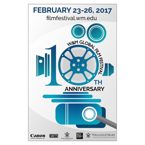 Film Festival Anniversary Poster - Open to All Styles Design by kostis Pavlou