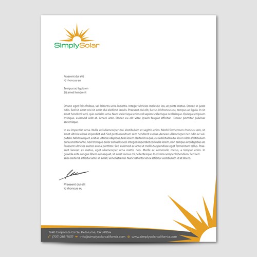 "Renewable Energy Company Letterhead" Design von CurveSky™ ☑️