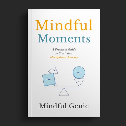 Catchy book cover design for my mindful meditation book. Design by DZINEstudio™