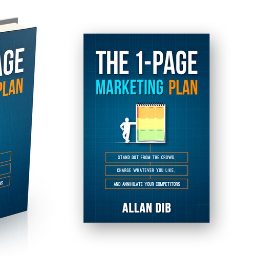 Create a captivating business book cover for "The 1-Page Marketing Plan" Design by Virdamjan