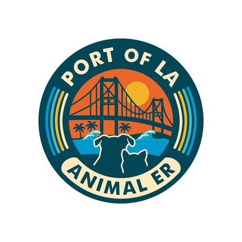 Abstract surf/skate branding for new Animal Emergency Hospital in the Port of LA Design by Budi Karso