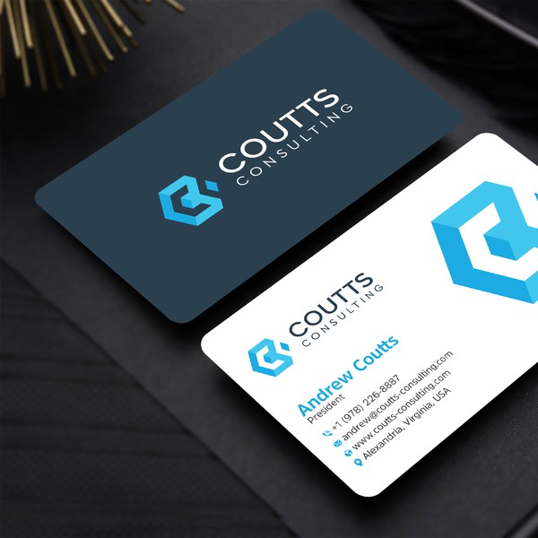 Design by prosenjit_P titled "Business card for a blockchain services company using existing marketing materials"