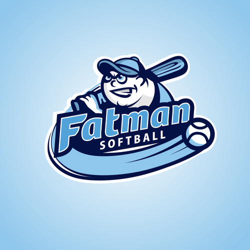 Comical Sports Logo for Fun Loving Men's Softball Team | Logo design ...