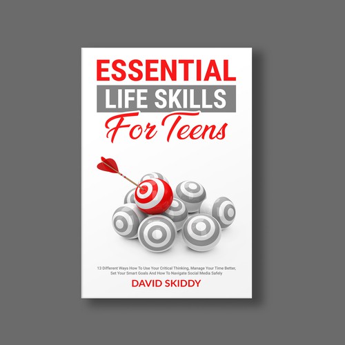 A powerful ebook cover for Essential Life Skills For Teens Design by The Cloud Digital