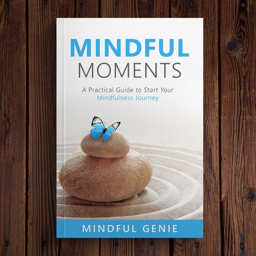 Catchy book cover design for my mindful meditation book. Design by DZINEstudio™