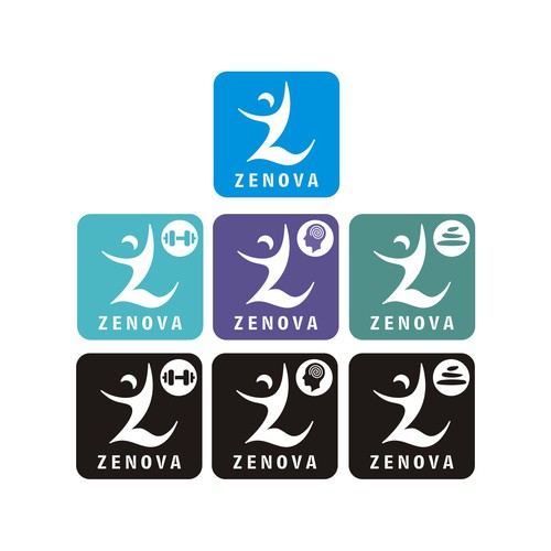 Zenova Logo: Revolutionary suite of health and wellness mobile apps Diseño de Abacusgrp