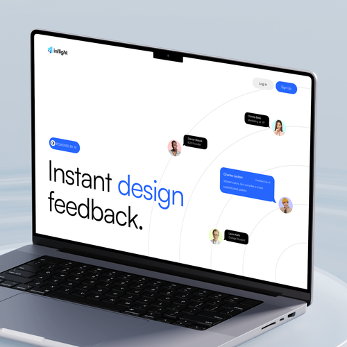 Simple landing for a "design feedback" product Design by Neutron Design