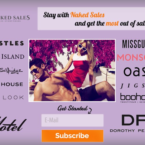 Create a captivating landing page promoting the biggest high street