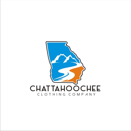 Create a trout logo for a clothing company based in named after